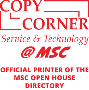 Copy Corner at MSC, Service & Technology. Official printer of the MSC Open House Directory